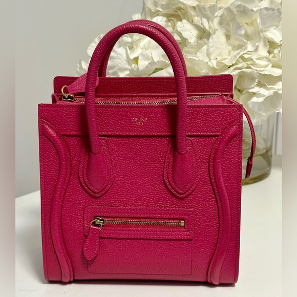 Celine Nano Luggage Bag- neon pink - Picture 8 of 12